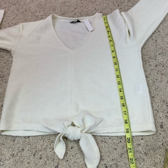 NWT Madewell long sleeve tie front top - Picture 4 of 5